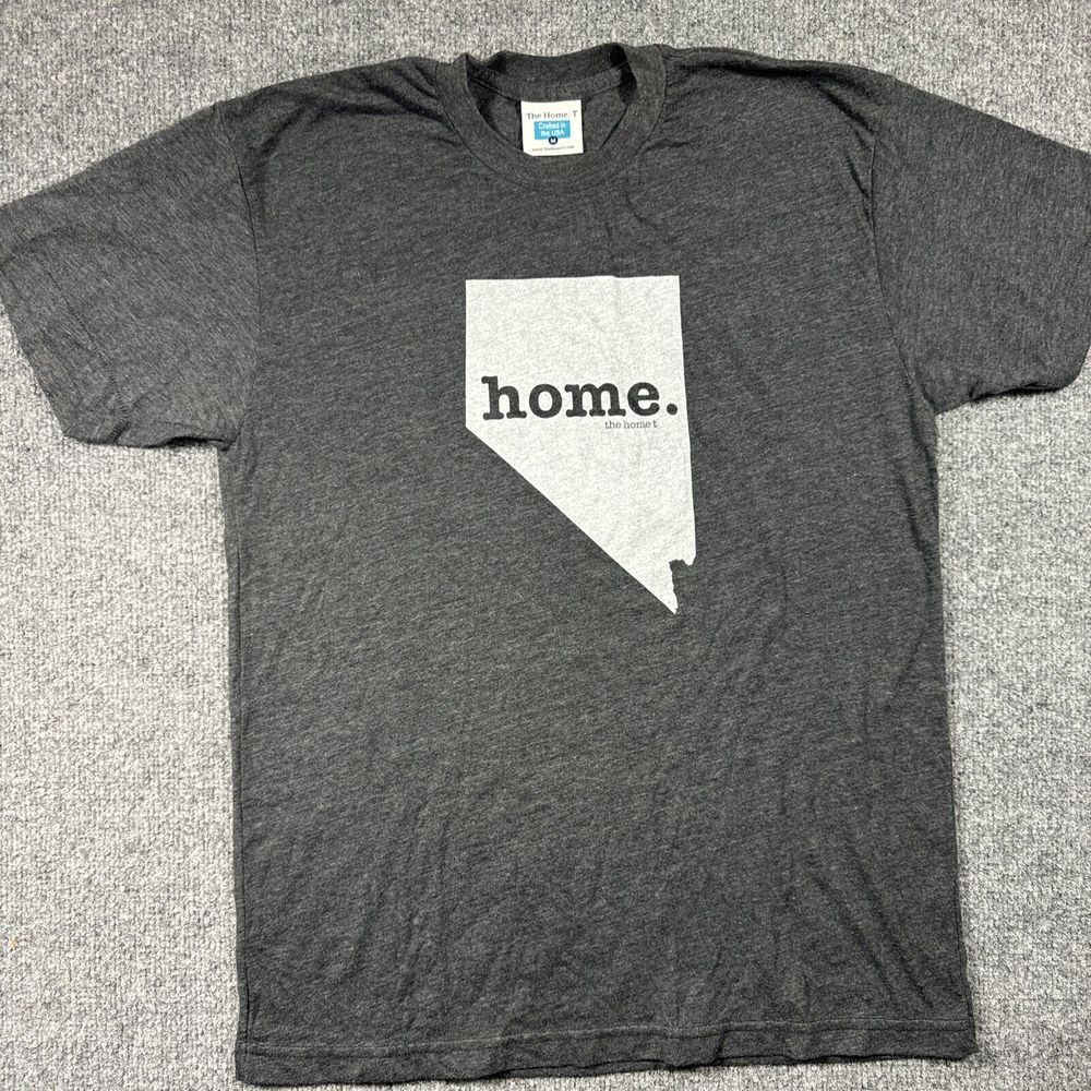 The Home T Med Single Stitch Gray Med Nevada‎ State Outline